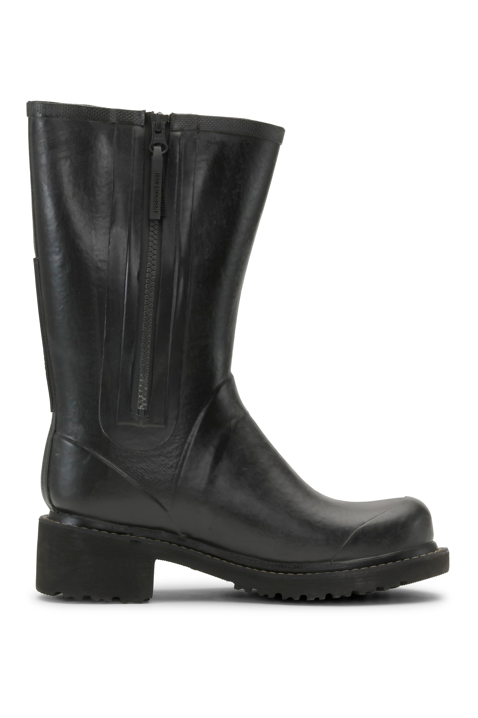 Ilse Jacobsen Hornbæk Footwear 3/4 Rubber Boots With Zip Rain boots 001 Black